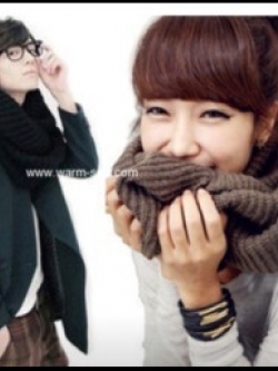 ผ้าพันคอทรงโดนัท ใช้ได้ทั้ง ญและช