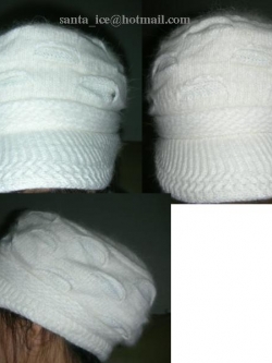 หมวกทอไหมพรม ขนกระต่ายเกรดพรีเมี่ยม