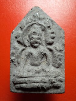 หลวงพ่อแทน วัดธรรมเสน ขุนแผนหน้ายักษ์ ปี๒๕๐๖ เนื้อผงสีเทา(องค์ที่6)