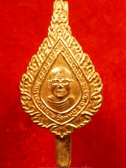 หลวงพ่อฤาษีลิงดำ วัดท่าซุง แหนบพัดยศ เนื้อกะไหล่ทอง(องค์ที่1)