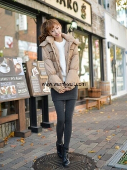 เลคกิ้ง กางเกง+กระโปรง คนอ้วน แบบที่ 1(ทรงสอบสีเทาเข้ม) (ได้ถึง 75 kg)