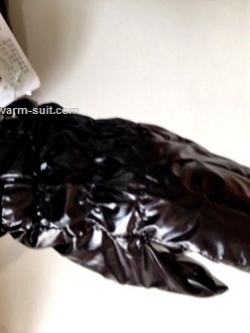 ถุงมือบุขนเป็ด 100 เปอร์เซ็นต์สีน้ำตาล/ชมพู