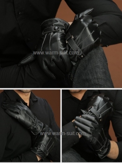 ถุงมือหนังชายบุวูล ทัชสกรีนได้ NEW