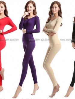 ชุดลองจอนหญิง รุ่นสเปเชี่ยล สีดำ วูลผสมแคชเมียร์อย่างหนา seamless