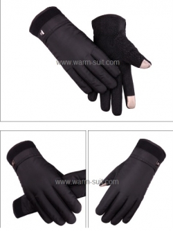 ถุงมือสปอร์ตชายสีน้ำตาล บุวูล ทัชสกรีนได้ 1