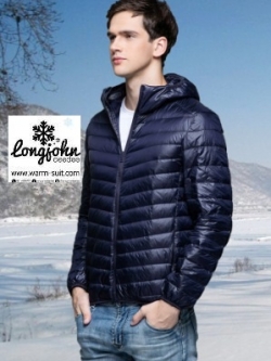 เสื้อโค้ทขนเป็ดชาย บิ๊กไซด์ (มีฮูด)