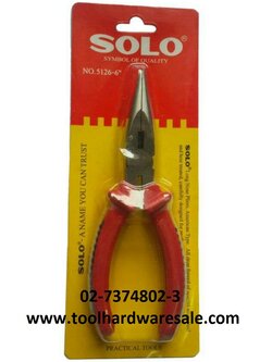 คีมปากแหลมSOLOขนาด 6 นิ้ว ราคา มีมาตรฐาน ISO ของแท้ ราคาส่ง 100บาท