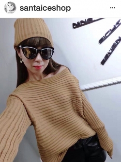 เสื้อทอไหมพรมแขนยาว+ปลอกคอหรือที่คาดผม&หมวก