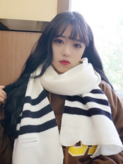 ผ้าพันคอกันหนาว ไหมพรมละเอียดง