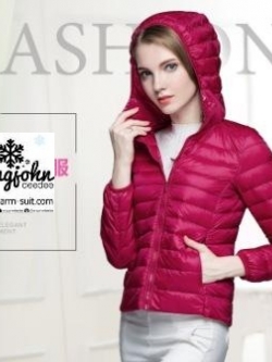 เสื้อโค้ทขนเป็ดหญิง บิ๊กไซด์ (มีฮูด)