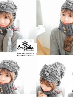 หมวกทรงเอสกิโม 4in1(หมวก+ที่ปิดหู+ที่ปิดปาก+ผ้าพันคอ)