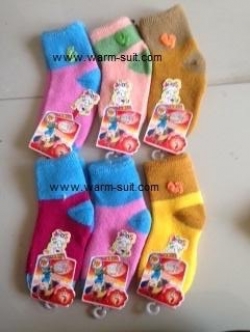 ถุงเท้าทอไหมพรมขนกระต่าย เด็ก