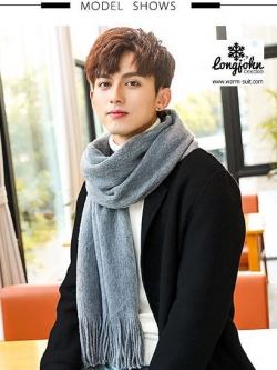 ผ้าพันคอ ทอไหมพรมผสมวูล UNISEX หน้ากว้าง ผืนยาว (ใช้ได้ทั้งหญิงและชาย)