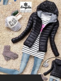 เสื้อโค้ทแขนยาว(ฮูด) บุขนเป็ดผสม กันหนาว บุ #2