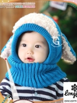 set 3in1 หมวกเด็ก+ผ้าพันคอ(ผ้าปิดจมูกได้)