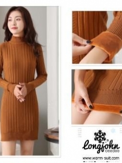 เสื้อทอไหมพรมตัวยาว(มินิเดรส)เสริมแคชเมียร์ (ติดลบเอาอยู่) #2