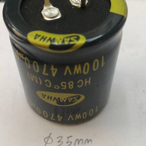 C 100VDC 85C คาปาซิเตอร์อิเลคโครไลท์CAPACITOR ELECTROLYTIC VDC