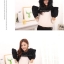 เซ็ตหมวก&ผ้าพันคอ 2in1 set c แต่งเฟอร์รอบหมวก อุ่น&หรูหรา