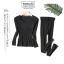 ชุดลองจอนหญิง (เสื้อ+กางเกง) รุ่น Warm Me สีดำ #2