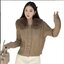 เสื้อคลุมไหมพรมแขนยาว ทอลายนูนแต่งปกเฟอร์(เอาออกได้)