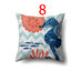 หมอนอิงทะเล หมอนอิงตกแต่งรีสอร์ทลายทะเล หมอนมีลาย2ด้าน ผ้านุ่ม