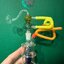Blue Wave Glass Bong + T Percolator (9 cm.)