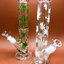Ganja Leaf Cylinder Glass Bong (Green)(6 mm.)