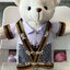 หมีรับปริญญา จุฬาลงกรณ์มหาวิทยาลัย ขนาด 45cm