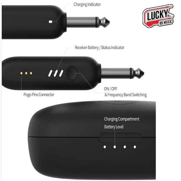 ไวเรส Enya WB-1 wireless stick การออกแบบทันสมัย พกพาสะดวก ชาร์จแบตง่าย แท่งชาร์จเต็มใช้งานได้ถึง 3.5ชม. สำหรับนักดนตรี