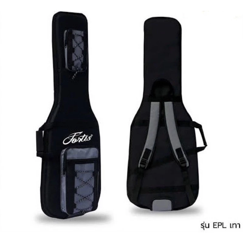 กระเป๋ากีต้าร์ไฟฟ้า Fortis บุฟองน้ำหนา กระเป๋าหน้าแบบถัก มีสายสะพายหลัง ปรับความยาวสายได้ มี 2 สี