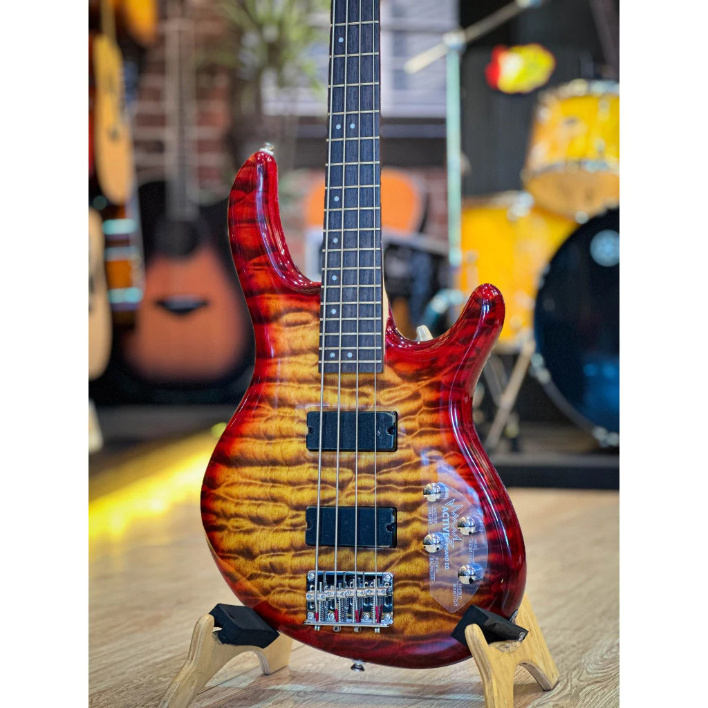 Cort เบส รุ่น Action Deluxe 4 สาย เบสไฟฟ้า Active Bass เซตตู้แอมป์ TB-15 สี Orange ฟรี สายแจ็ค