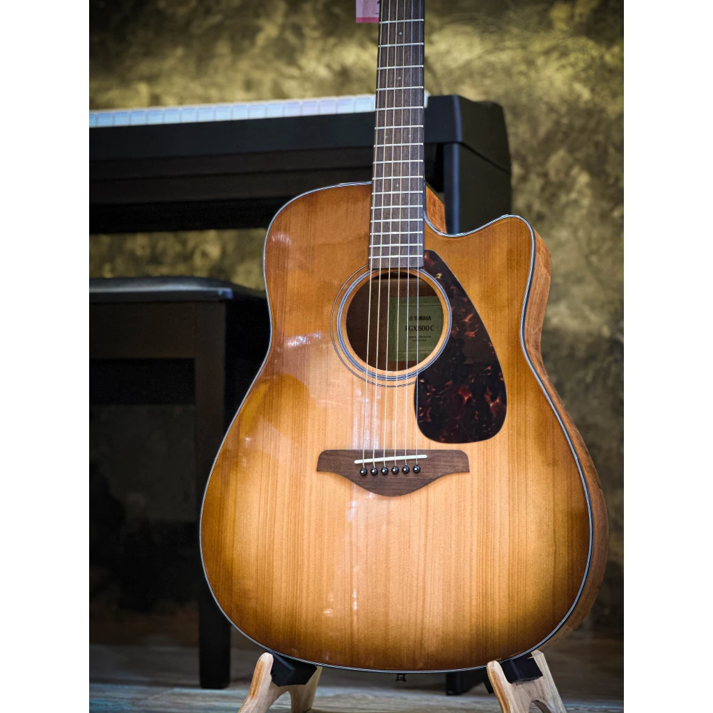 กีตาร์โปร่งไฟฟ้า Yamaha FGX800C หน้าไม้แท้ Top solid ภาคไฟฟ้าแท้ YAMAHA แถมฟรี ปิ๊ก 4อัน - รับประกันศูนย์ 1ปี จากยามาฮ่า