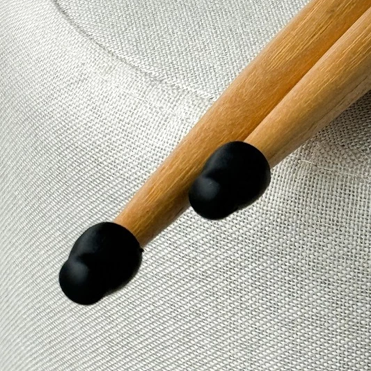 ซิลิโคน หัวไม้กลอง (ใช้ได้กับขนาด 5A / 7A ) ปลอกซิลิโคน สวมหัวไม้กลองป้องกันเสียง - ราคา/คู่