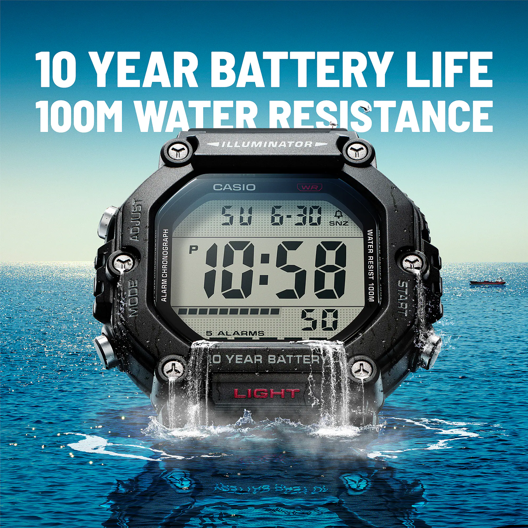 AE-1600H-1AV l CASIO สายเรซิ่น