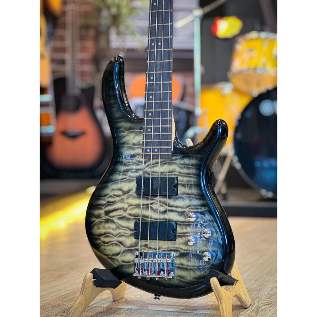 Cort เบส รุ่น Action Deluxe 4 สาย เบสไฟฟ้า Active Bass เซตตู้แอมป์ TB-15 สี Grey ฟรี สายแจ็ค