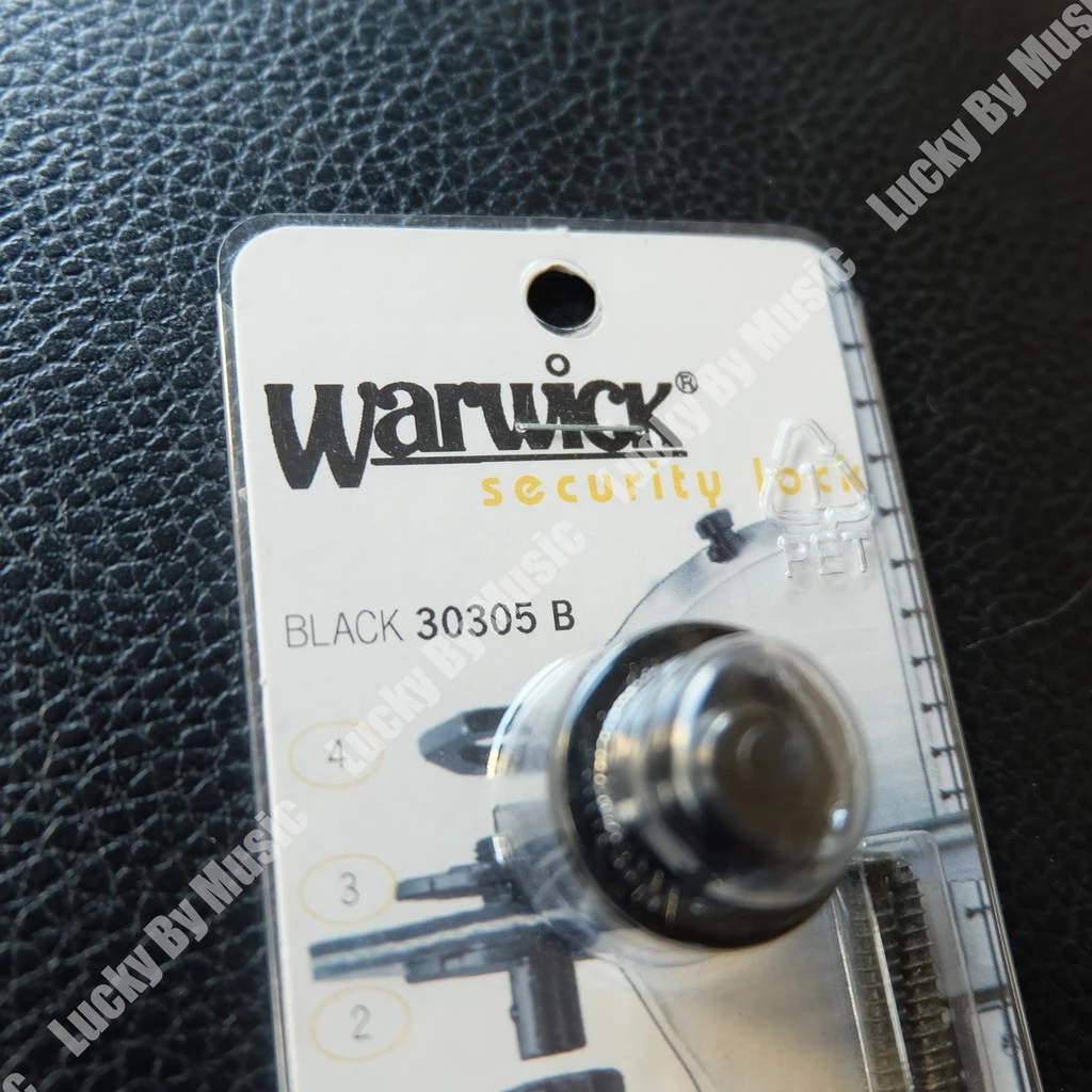 หมุดล็อคสายสะพาย Warwick 30305-SET-B Security Locks กีต้าร์ไฟฟ้า-เบส หมุดสายสะพาย แข็งแรง ทนทาน